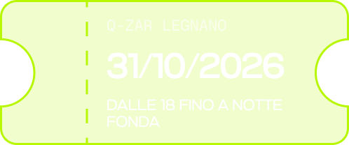 Ticket Halloween Q-Zar 2026 - 31 ottobre, dalle 18 fino a notte fonda